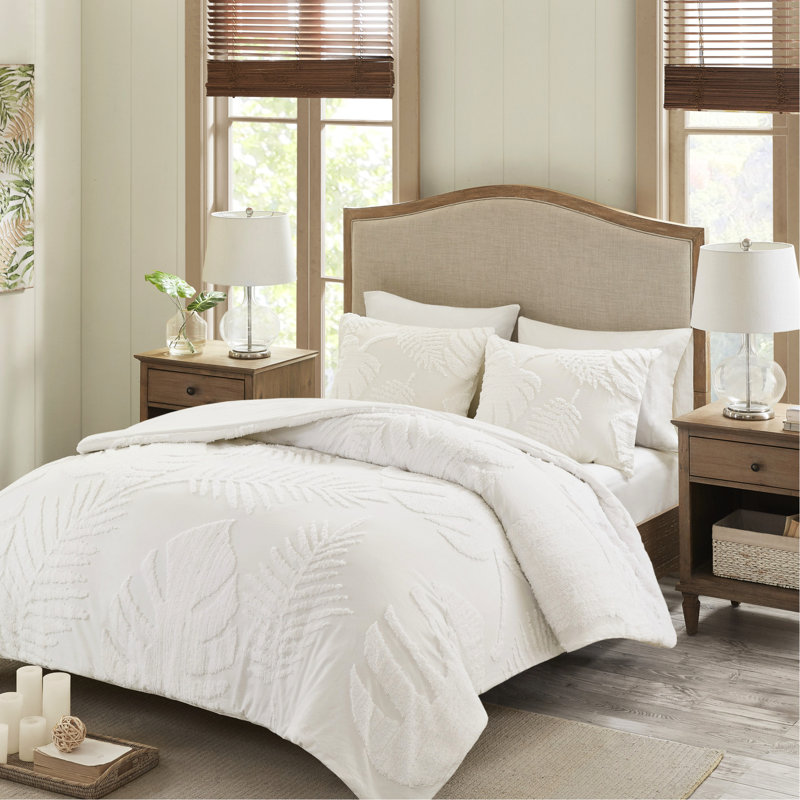 Ensemble de literie 3 pièces - très grand / très grand, chenille de coton, style chambre à coucher plage tropicale