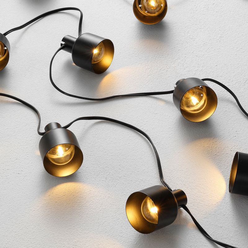 Walthall 120" Outdoor 10 - Bulb Standard String Light (End to End Connectable)