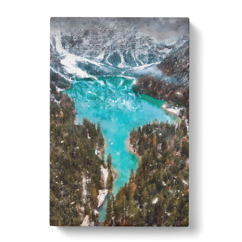 Mountain In Braies Italy - Wrapped Canvas, 76cm H x 50cm W x 3cm D