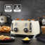 GEEPAS Retrovive 1.7L Electric Kettle, 4 Slice Bread Toaster & 20 Litre 700W Digital Freestanding Microwave Oven Kitchen Combo Set | 3000W Vintage Cordless Kettle | Defrost/Reheat/Cancel 1500W-114838244