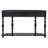Retro Curved Console Table, 52" Solid Wood Half Moon Console Table Sofa Table With 4 Drawers 1 Open Shelf For Living Room,Entryway,Hallway,Black-709296122