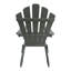 Chaise Adirondack pliable grise pour l'extérieur et l'intérieur, robuste et confortable avec siège large et accoudoirs