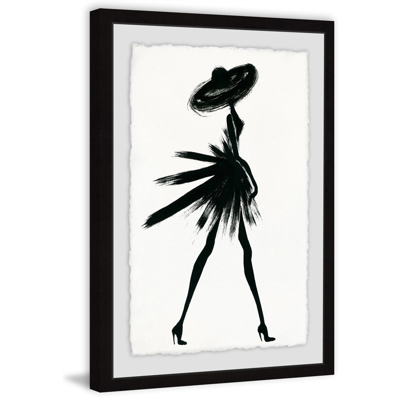 «Little Black Dress II», reproduction d'art graphique sur papier encadré, H 18 po x l 12 po x P 1,5 po