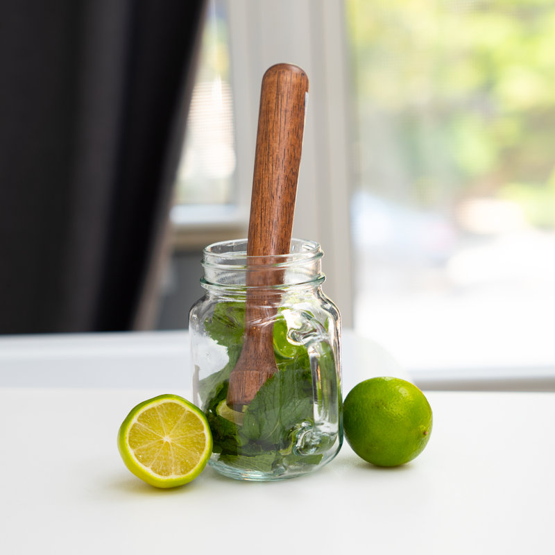 Loon Peak® Muddler en bois 8 pouces - Mojito Drink Bar Muddler Home Bar - couleur noyer laqué