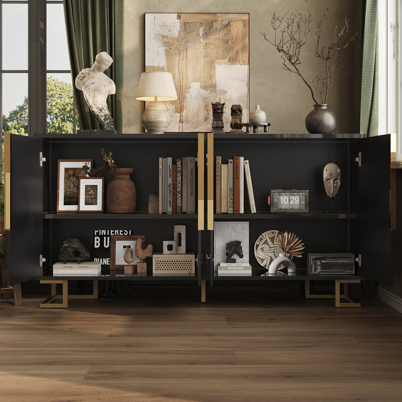 152cm Sideboard, Black