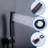 Modern Black Wall Mount Shower Faucet System with Rainfall Shower Head and Handle Set