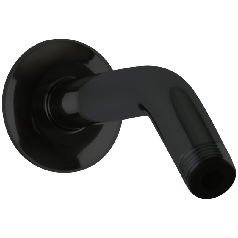 Angled Shower Arm (Round), Black