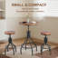 Ensemble de 3, table de bar industrielle avec table de bistro rustique et chaises Ensemble de table de café rétro
