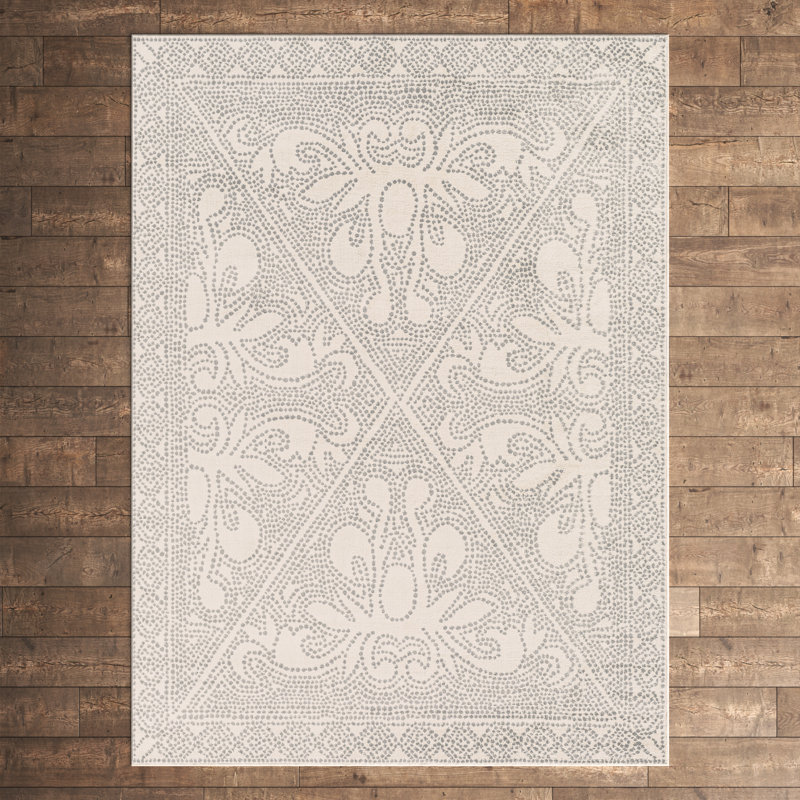 Ashelyn Katharine Oriental Beige Area Rug, Rectangle 5'3" x 7'1"