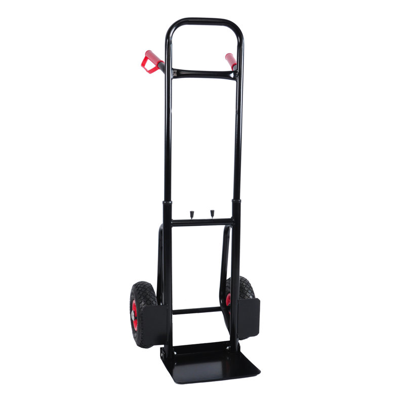 Chariot manuel d'une capacité de 330 lb avec poignée rétractable - Fabrication en métal, roues en caoutchouc de 10 po pour faciliter la manipulation et le transport