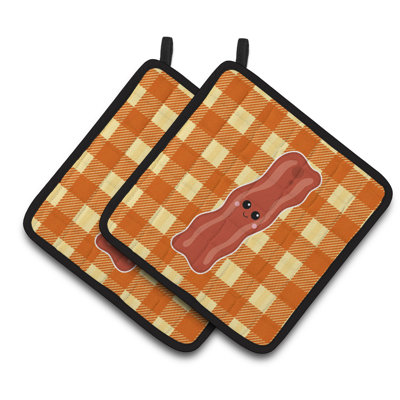Caroline's Treasures Gingham Polyester Potholder Set