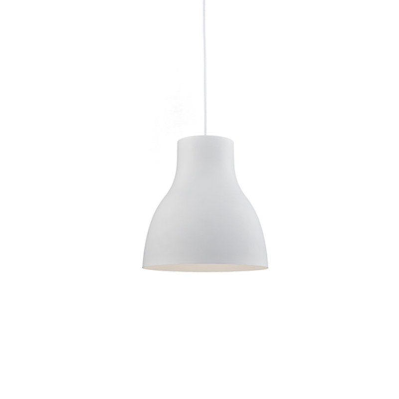 Luminaire suspendu conique à 1 lumière Cradle, Blanc, H 16,5 po x l 16 po x P 16 po