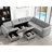 143" W Reversible Modular Sectional with Storage Ottoman-2118647499