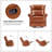 Hayliee Kelly Clarkson Home Waxed Leather Swivel Glider and Rocker Recliner (Set of 2)-101319315