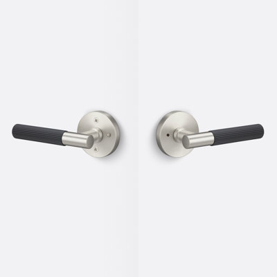 Aspra Round Privacy Rosette, Straight Knurled Grip