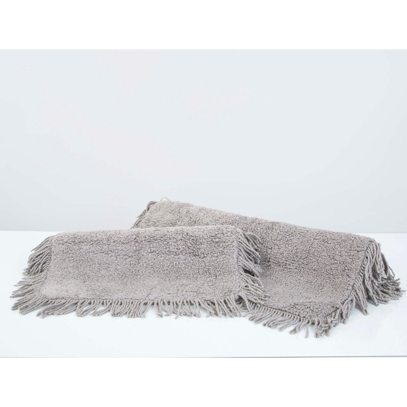 Ensemble de tapis pour salle de bain 2 pièces Meaghan, gris