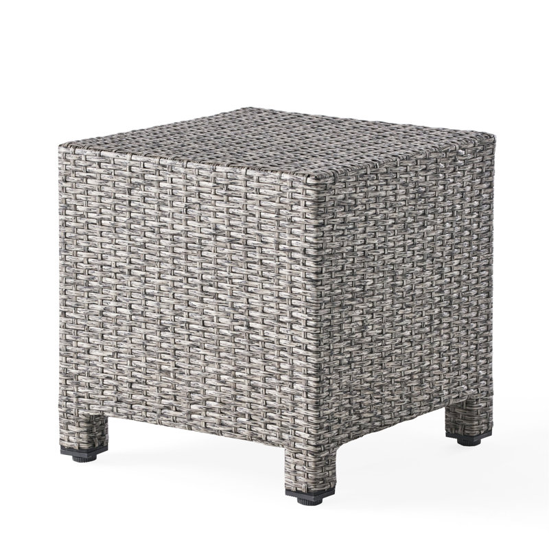 Accent Table - 17.8" H Cube Side Table, Black Pe And Iron, Fashionable Assembly- & Iron 18"X18"X18", No Assembly Needed