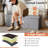 43 Inches Folding Storage Ottoman Bench with Side Pocket Storage Chest Dark Gray-851236412