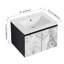 Meuble-lavabo flottant mural avec lavabo en céramique et porte d'armoire à fermeture en douceur