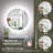 Adorna  Round Frameless Backlit Mirror, LED Bathroom Mirror with Dimmable Brightness, Anti-fog Function, 50000h Lifetime, Shatterproof Film-88783307