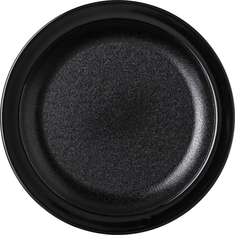 6.5" Narrow Rim Plate, Black