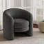 Chaise d'appoint rembourrée à dossier courbé