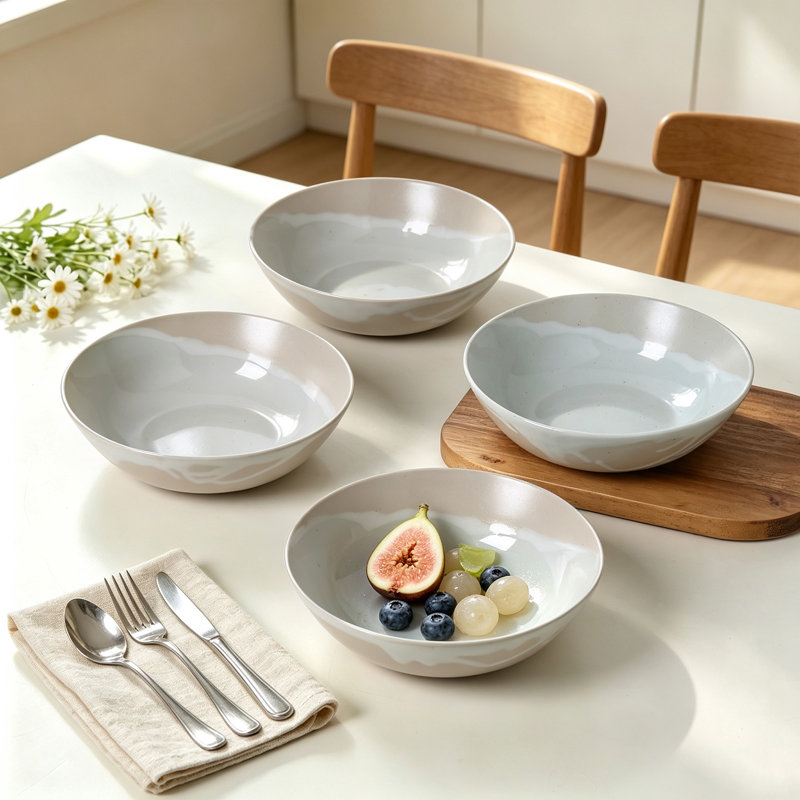 Ensemble de bols en porcelaine ALOFMO, Beige