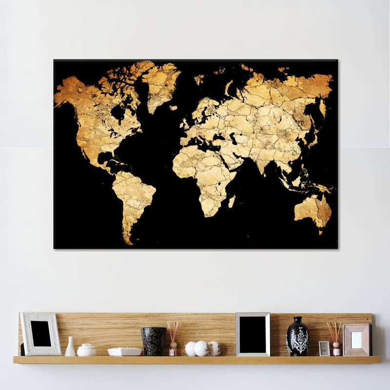 Soil World Map Canvas Print, 30" H x 45" W x 1.25" D