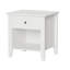 Table de bout avec tiroir - Table d'appoint avec tablette de rangement - Table de chevet en bois de style traditionnel pour la chambre à coucher ou le salon