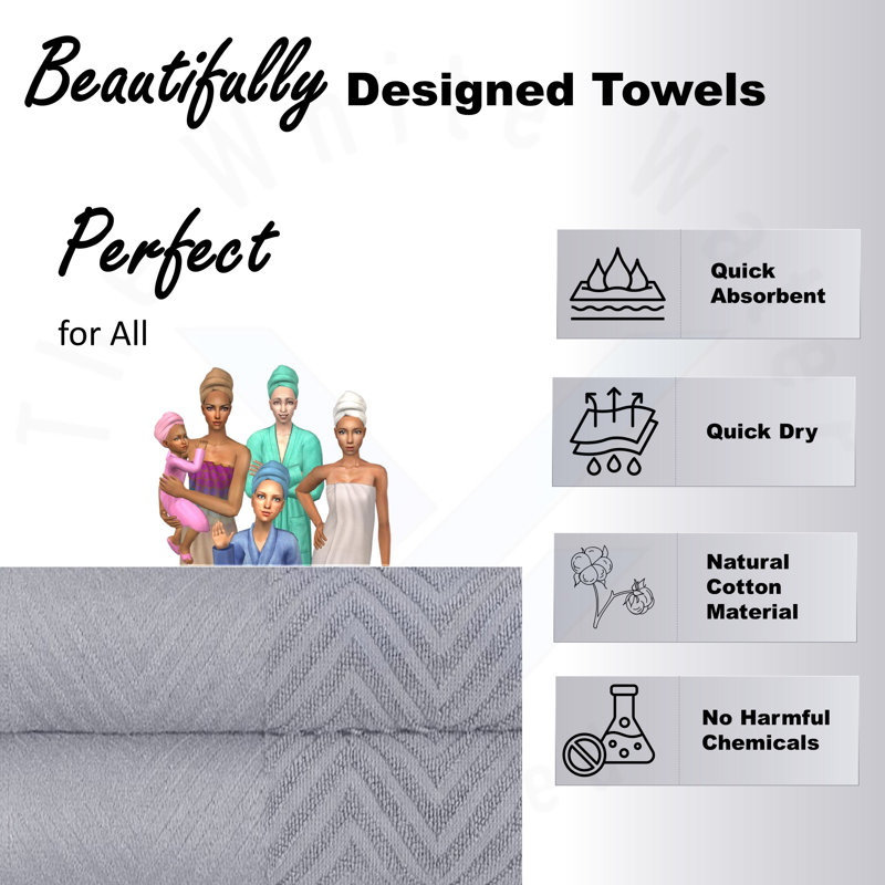 100% Cotton Mulit-Size Set, Silver