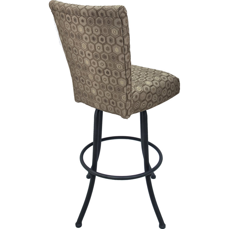 Tabouret pivotant en métal - 700 Plus - Base diamant sur Noam, Gris, Bar Stool (30” Seat Height)