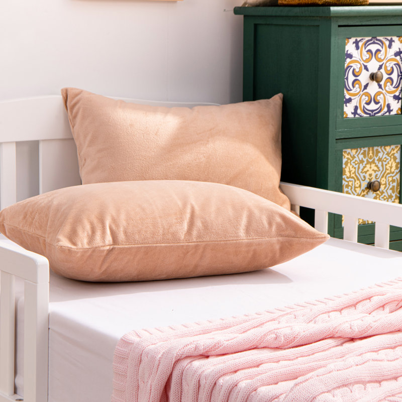 Solid Velvet Toddler Pillowcases, Pink