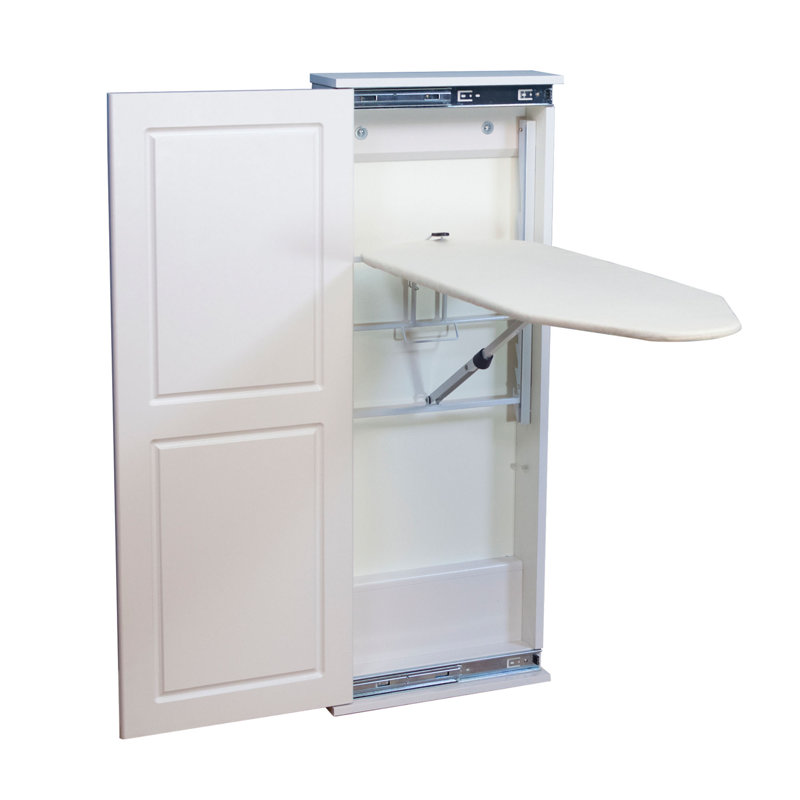 Artisan-Panel White Wall Ironing Cabinet, White