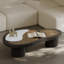 Table basse lumineuse à personnalité rétro luxueuse
