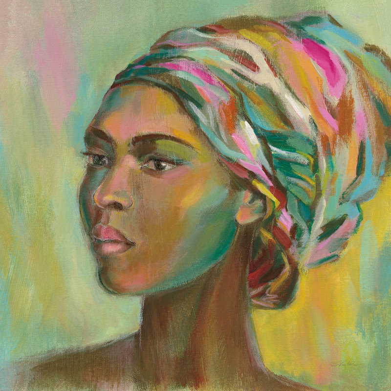 African Woman II by Silvia Vassileva - Wrapped Canvas Painting, 51cm H x 51cm W x 3.8cm D