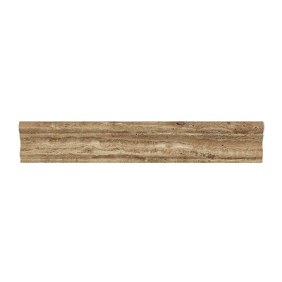 Noche Exotic Vein Cut 2" x 12" Crown (Mercer) Molding Travertine Look Wall Molding