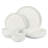 Gibson Home Rothernberg Stackable 40 Piece, Service for 8, White Porcelain Plates and Bowls Set