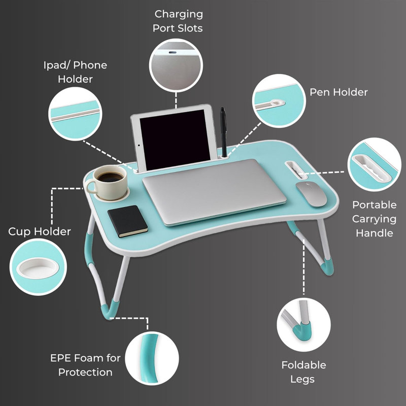 60cm Folding Table, Blue
