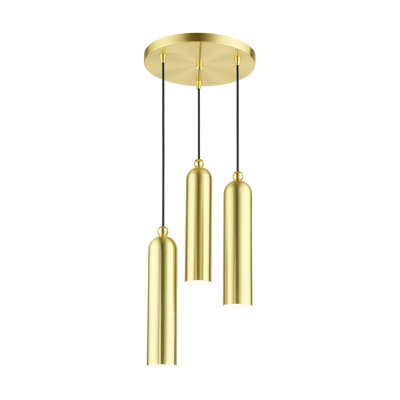 Halle 3 Light Metal Dimmable Pendant