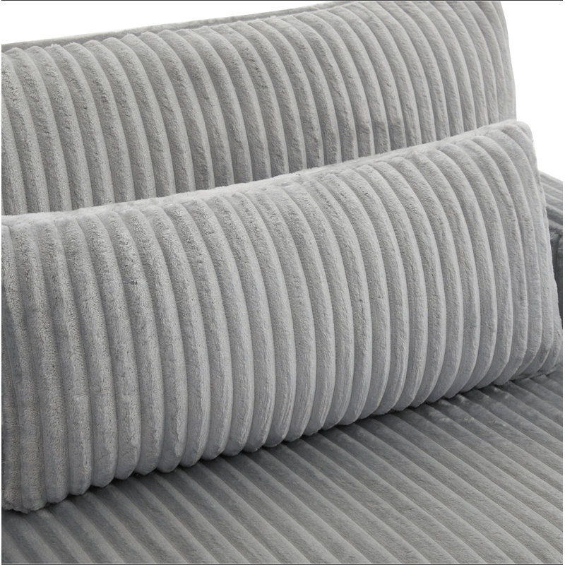 Modern Loveseat Sofa 80.3" Sofa Couch Upholstered Sofa With Four Pillows For Living Room, Gray