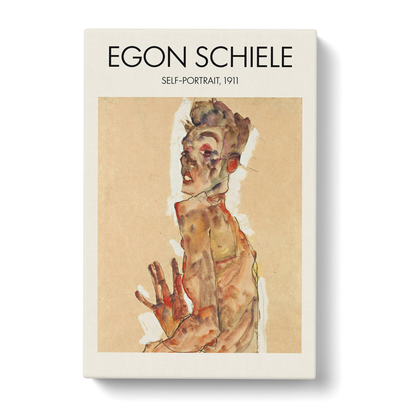 Self Portrait Vol.3 Print by Egon Schiele - Wrapped Canvas, 60cm H x 40cm W x 3cm D