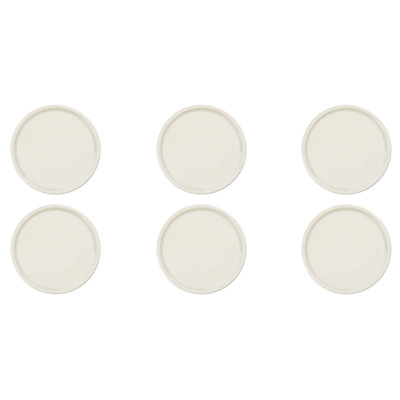 Set of 6 pizza plates Excelsa White Home porcelain 30,5x1,07x30,5 cm white