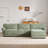 110" Modular Sectional Sofa, Lshape With Extrawide Seat Cushion, USB And Typec Charger, Petal Armrest Design, High Density Foam, Free Movement Ottoman, Wood Frame-2103396401