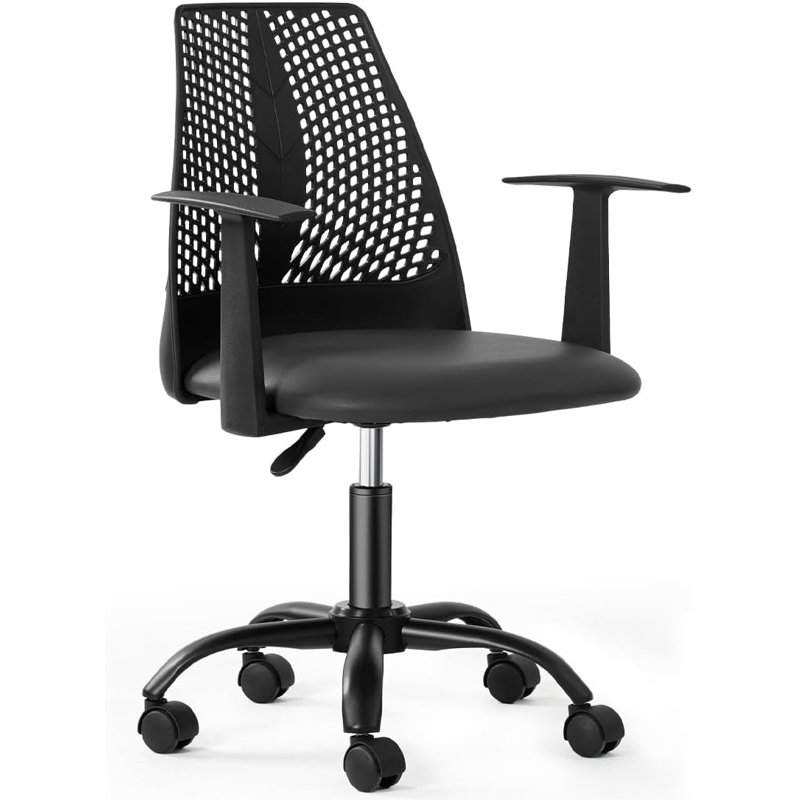 Chaise de bureau Berlin, Noir, Noir