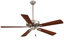 Brushed Nickel with Dark Walnut Blades
