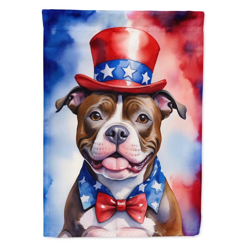 Drapeau patriotique du jardin américain, Staffordshire bull terrier