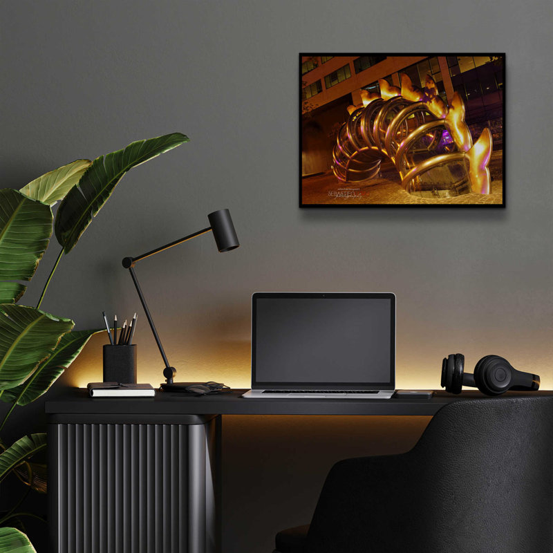 «Nuit blanche» par Sebastien Lory, art en verre acrylique, H 12 po x l 16 po x P 0,13 po