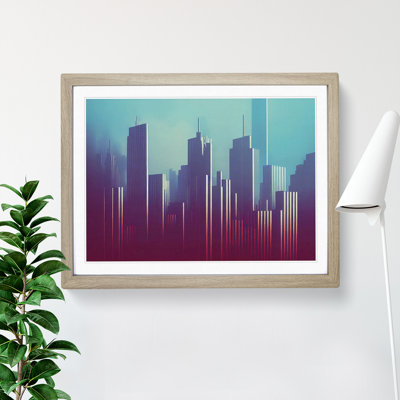 Flowing City Skyline Architecture - Single Picture Frame Painting