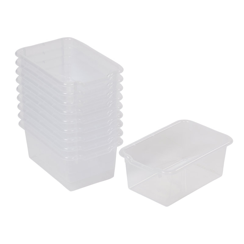 10 bacs de rangement en plastique ECR4Kids, Transparent