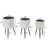 3-Piece Set Distressed Standing Metal Pot Planter